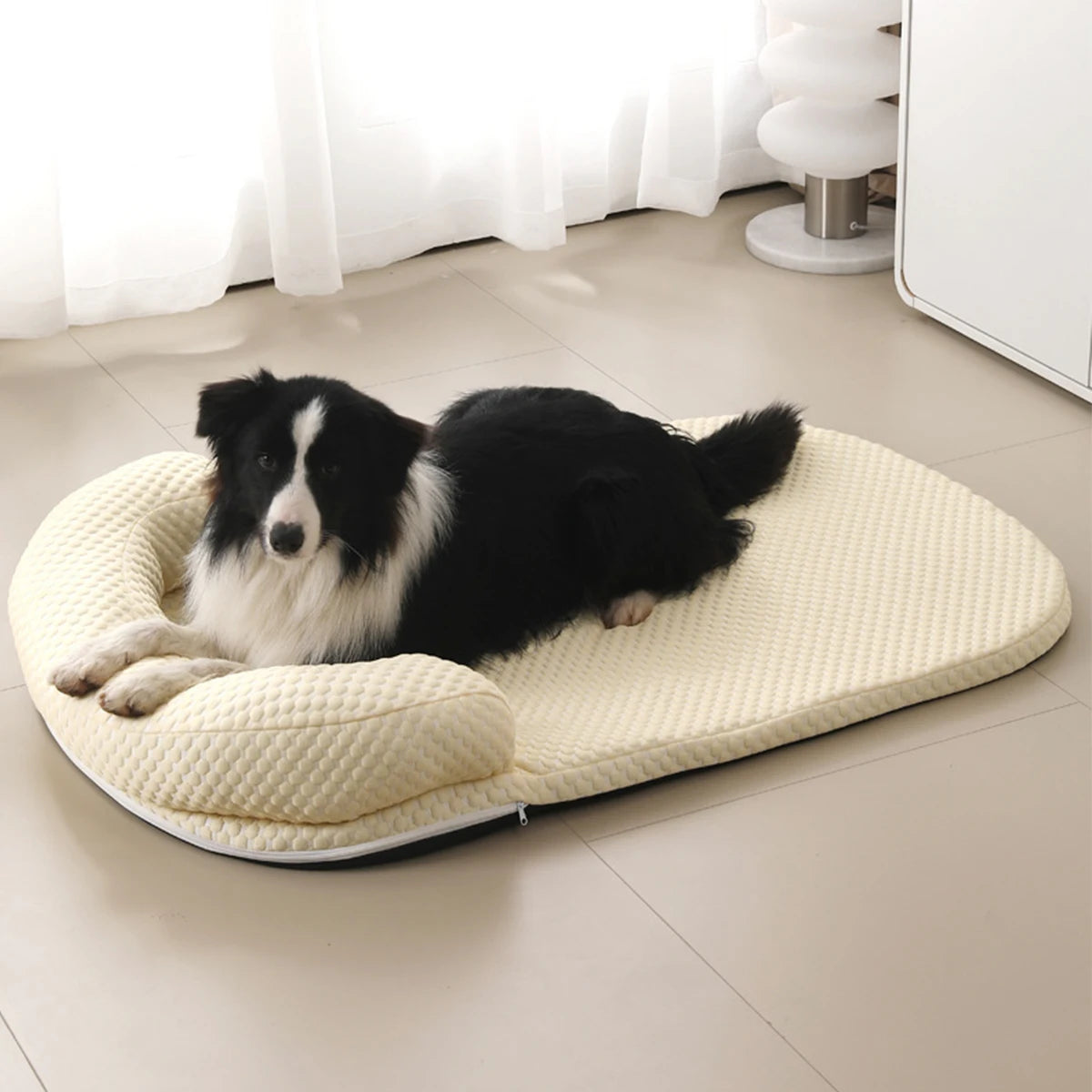 Breathable Cooling Dog Bed for Spring/Summer with Pillow - Ice Silk - My Pet Serenity