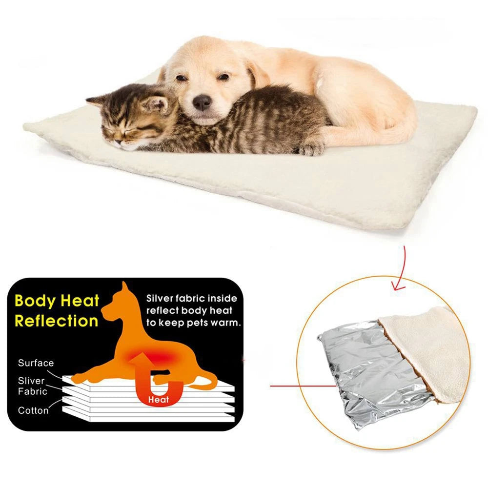 Self-Heating Pet Pad Blanket for Cats and Dogs with Thermal Core - My Pet Serenity