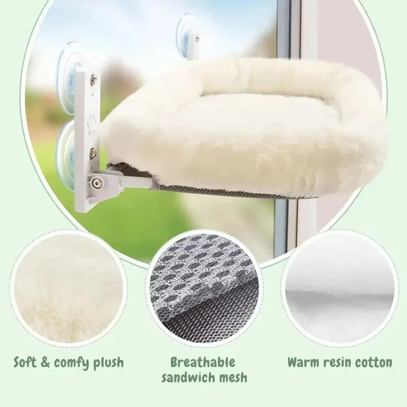 Cat Window Hammock with Suction Cups for Sunlit Window Seat - My Pet Serenity