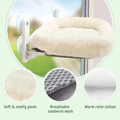 Cat Window Hammock with Suction Cups for Sunlit Window Seat - My Pet Serenity