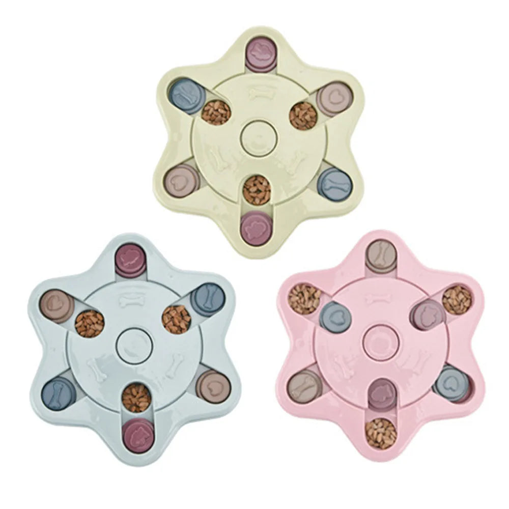 Puppy Slow Feeder Puzzle Bowl Non-Slip Food Dispenser for Dogs and Cats - My Pet Serenity