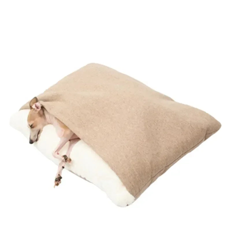 Large dog bed with removable cover, warm kennel and blanket - My Pet Serenity