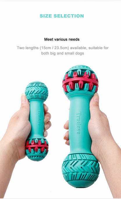 Durable Leak-Proof Treat Dispenser Dog Toy Dumbbell Slow Feeder - My Pet Serenity