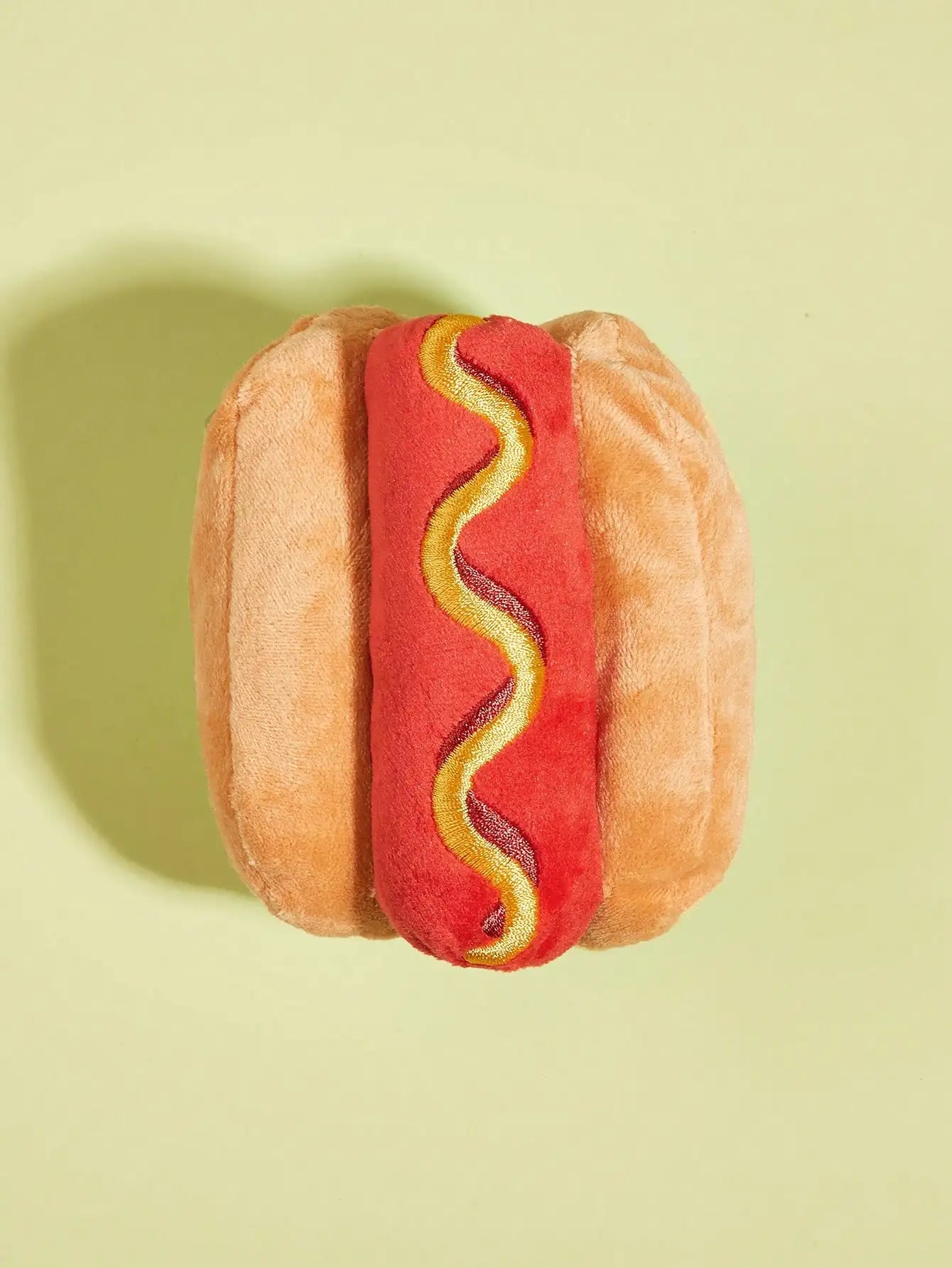 Dog Chew Toy Plush Squeaky Hot Dog Design Durable Interactive Teething Toy - My Pet Serenity