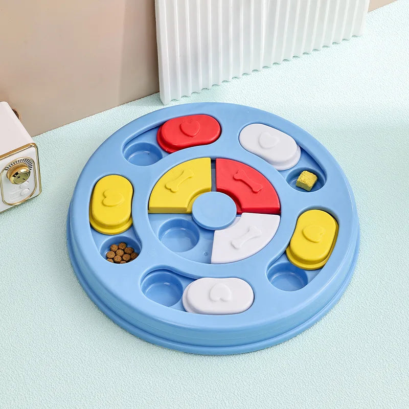 Cat Puzzle Toy Slow Feeder for Indoor Cats, Interactive Turntable - My Pet Serenity