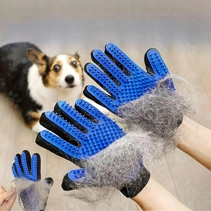 Pet Grooming Gloves for Dogs and Cats - Fur Removal and Massage - My Pet Serenity