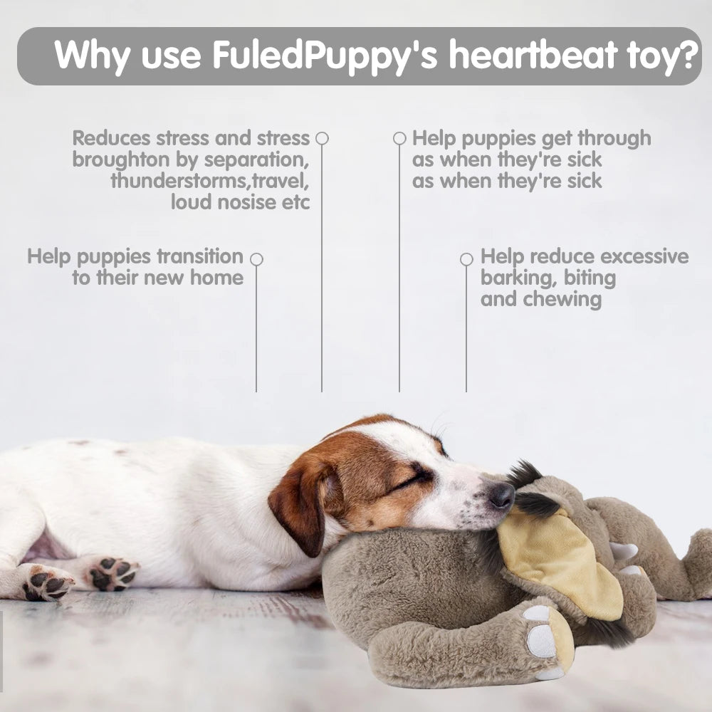 Mammoth Puppy Heartbeat Stuffed Toy for Anxiety Relief - My Pet Serenity