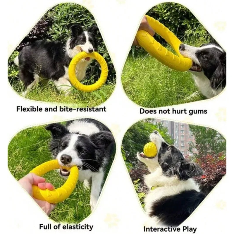 Dog Ring Toy Indestructible Chew Flying Floating Fetch for Dogs - My Pet Serenity