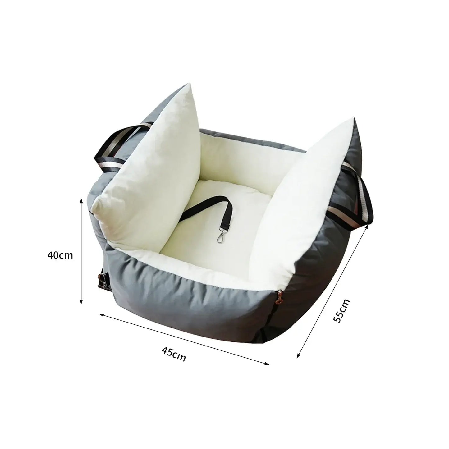 Pet Car Seat Belt & Non-Slip Bed for Small Dogs, Washable Carrier - My Pet Serenity