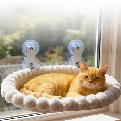 Cat Window Hammock with Strong Suction Cups – Cozy Indoor Cat Perch - My Pet Serenity