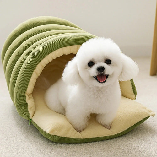 Winter Thickened Cat Bed Indoor Washable Plush Enclosed Warm Pet Bed - My Pet Serenity