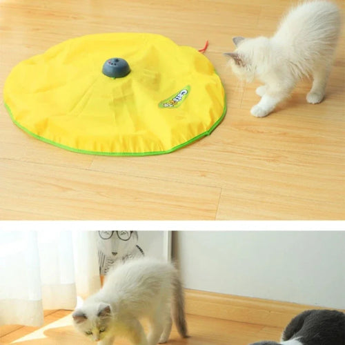 Interactive Electric Cat Turntable Toy with No-Battery Rotating Teaser - My Pet Serenity