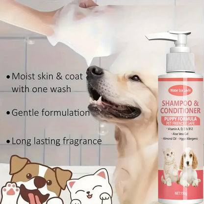 Puppy 2-in-1 Shampoo & Conditioner with Aloe, Hypoallergenic Vitamins - My Pet Serenity