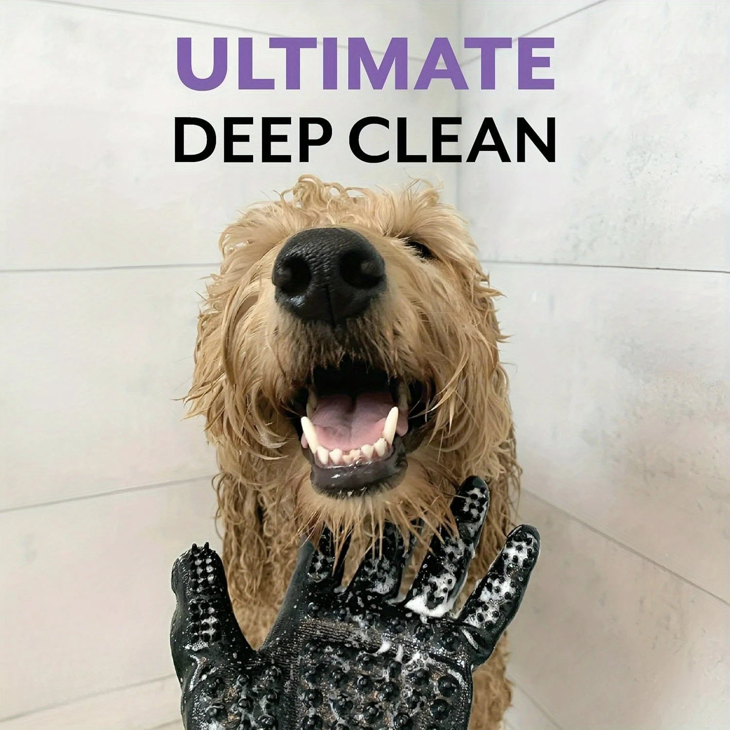 Grooming Gloves for Cats, Dogs - Soft Textured, Ergonomic Brush - My Pet Serenity