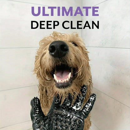 Grooming Gloves for Cats, Dogs - Soft Textured, Ergonomic Brush - My Pet Serenity