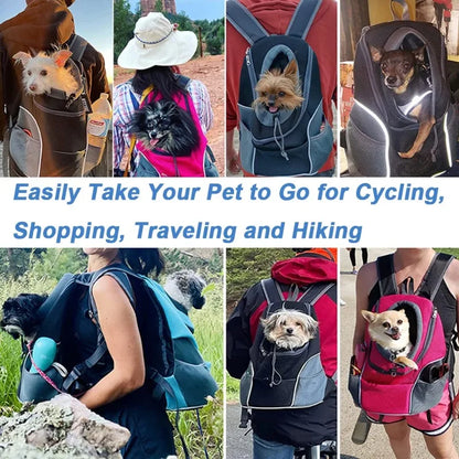 Double-Shoulder Mesh Dog Carrier Backpack for Travel | Pet Carrier - My Pet Serenity