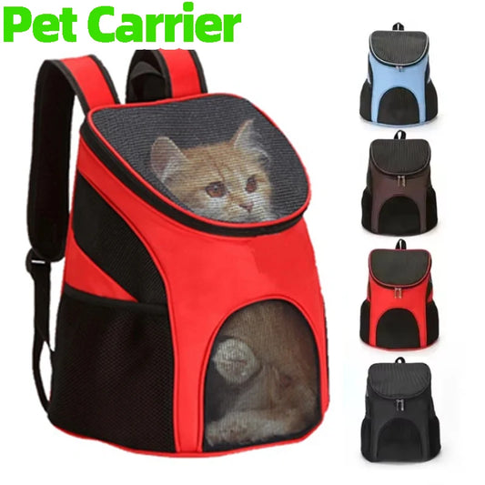 Cat Travel Backpack Carrier - Portable Breathable Mesh Transport Bag - My Pet Serenity