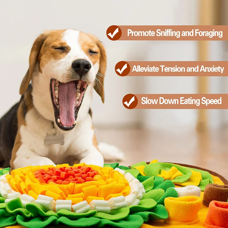 Dog Snuffle Mat: Interactive Slow Feeder for Foraging & Anxiety Relief - My Pet Serenity