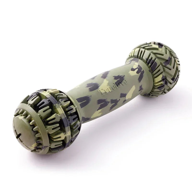 Durable Leak-Proof Treat Dispenser Dog Toy Dumbbell Slow Feeder - My Pet Serenity