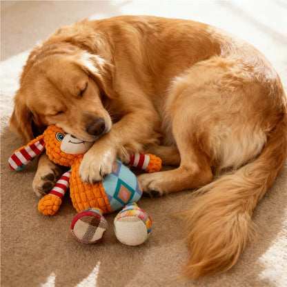 Interactive Plush Cat and Dog Toy with Squeaker - Bite-Resistant Chew - My Pet Serenity