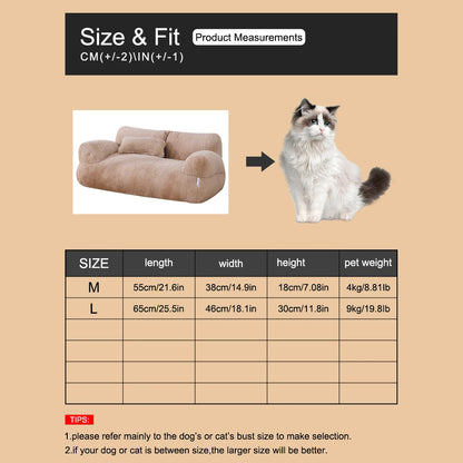 Detachable Washable Pet Sofa for Cats and Dogs - All-Season Soft Couch - My Pet Serenity