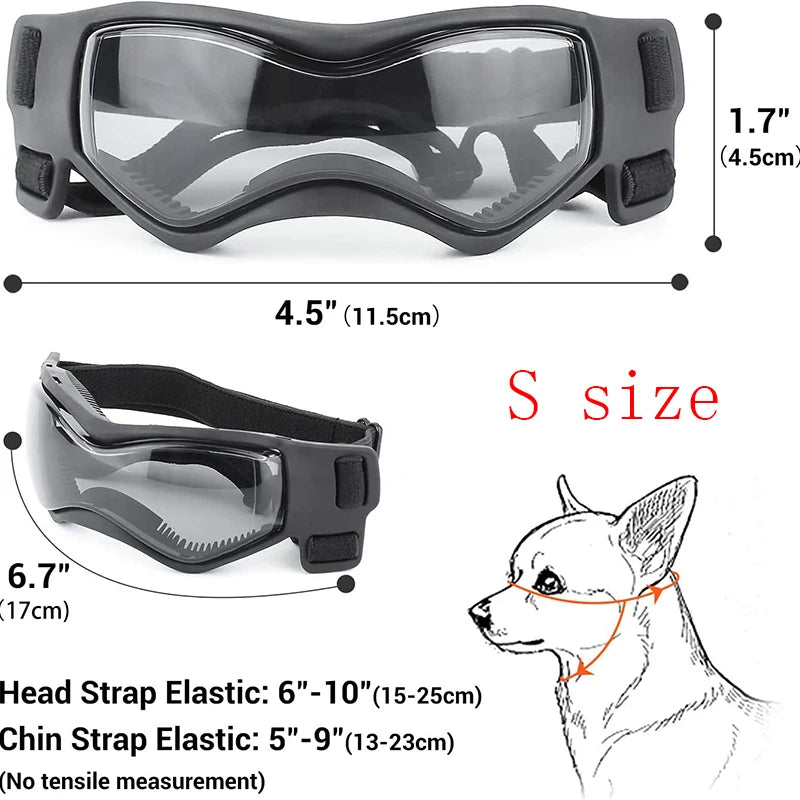 Dog Sunglasses Soft Adjustable UV Goggles for Small to Medium Breeds - My Pet Serenity