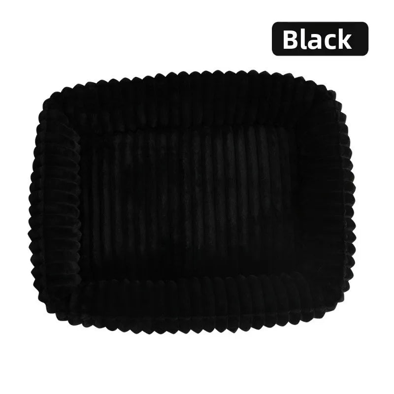 Rectangular Plush Dog Bed for Winter - Small to Large Pets & Cats - My Pet Serenity