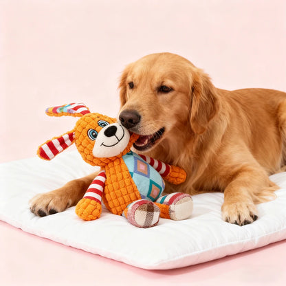 Interactive Plush Cat and Dog Toy with Squeaker - Bite-Resistant Chew - My Pet Serenity