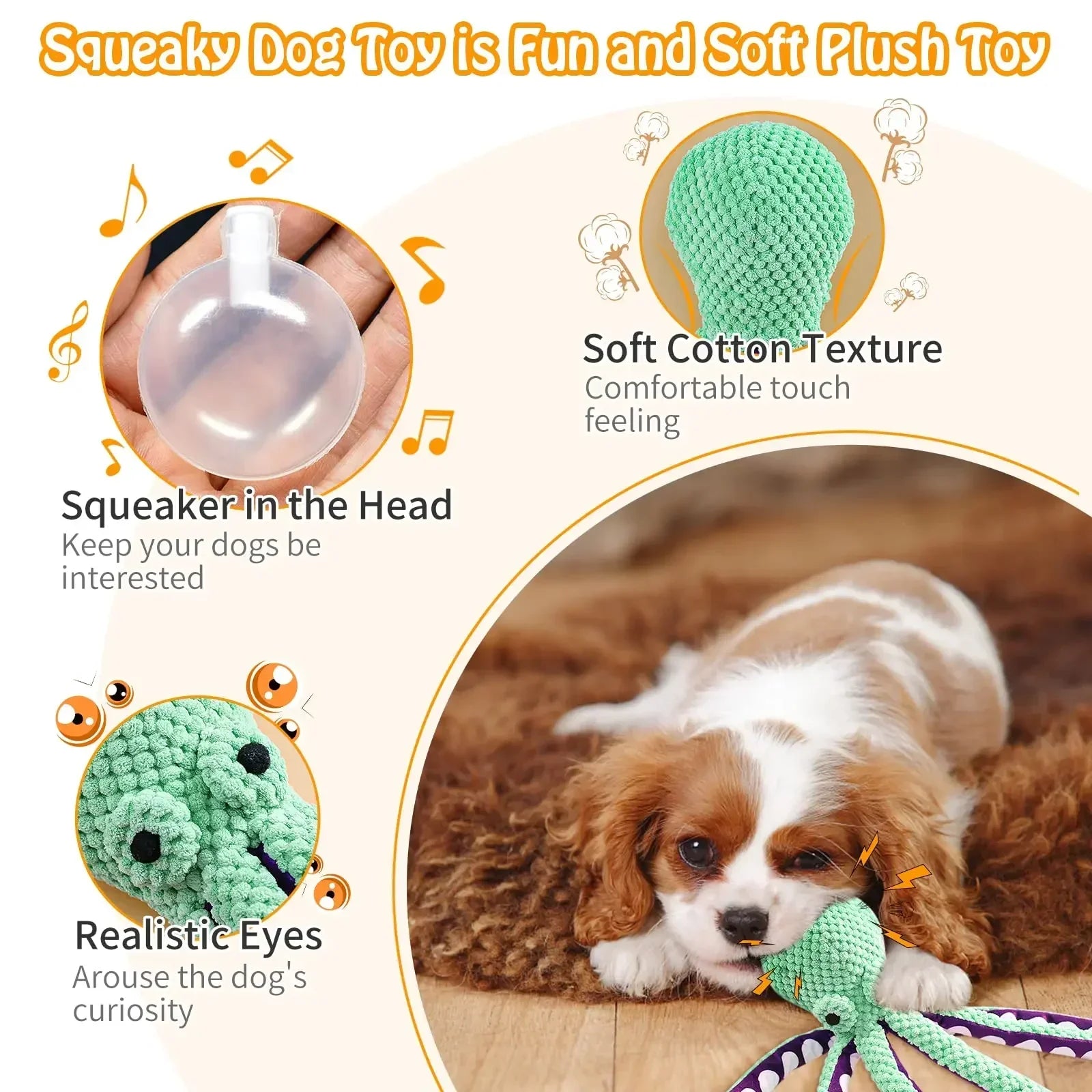 Pet Plush Interactive Puzzle Toy for Cats & Dogs - Octopus Shell Chew - My Pet Serenity
