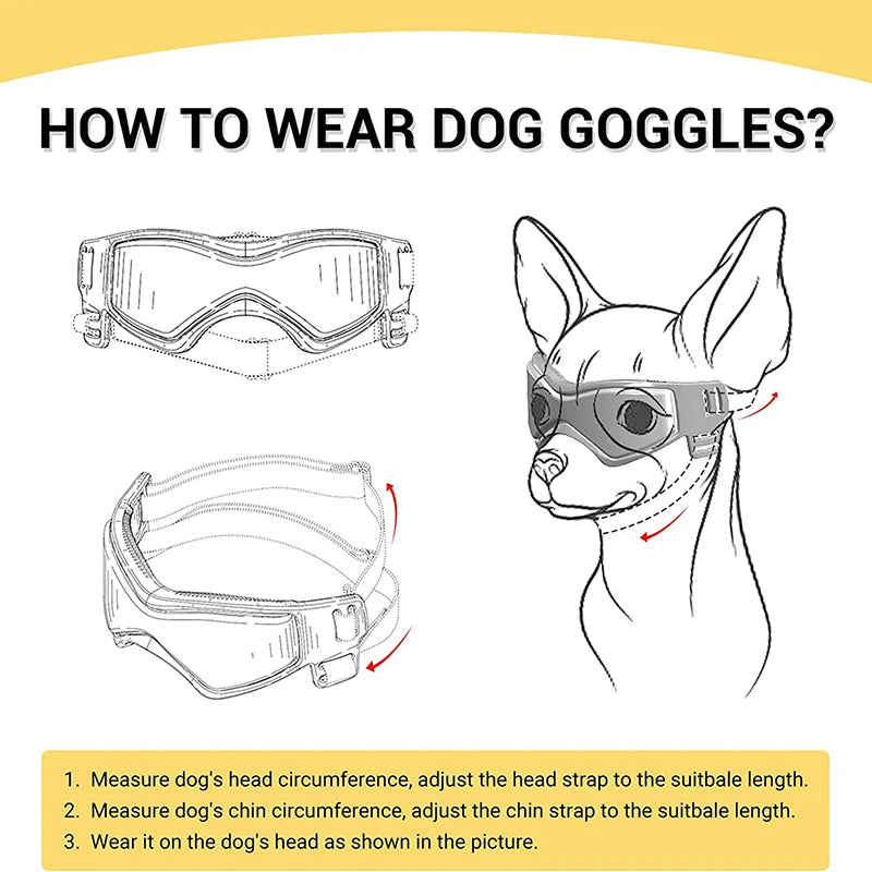 Dog Sunglasses Soft Adjustable UV Goggles for Small to Medium Breeds - My Pet Serenity