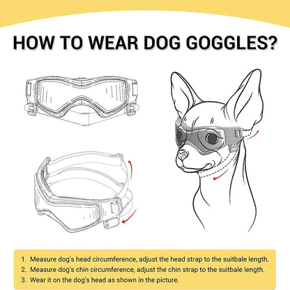 Dog Sunglasses Soft Adjustable UV Goggles for Small to Medium Breeds - My Pet Serenity