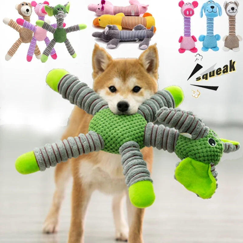 Indestructible Large Dog Squeaky Plush Toy for Chewing, Teeth & Training - My Pet Serenity