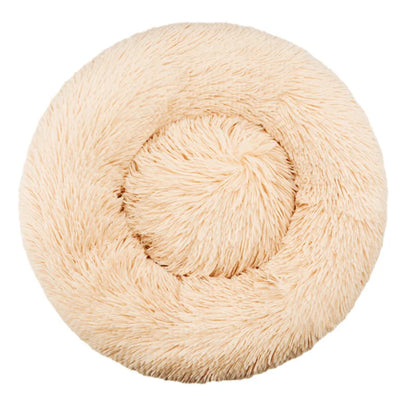 Round Dog and Cat Bed Winter Plush Washable Pet Bed for All Sizes - My Pet Serenity