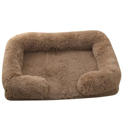 Large Dog Bed Plush Thickened Pad with Removable Cover for Winter - My Pet Serenity