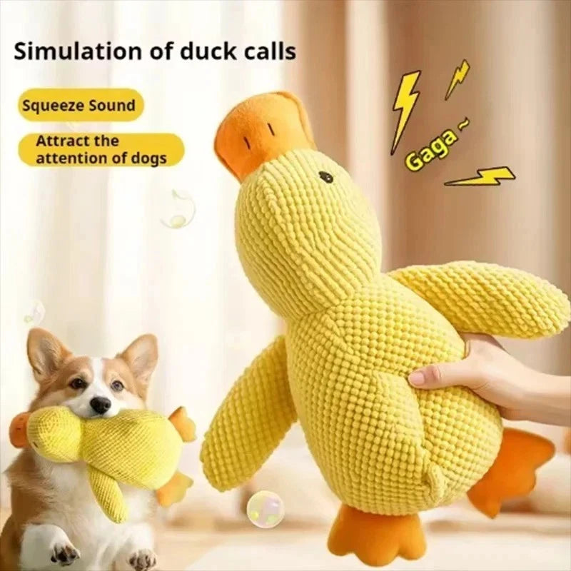 Dog Plush Duck Toy with Squeaker - Soft, Bite-Resistant - My Pet Serenity