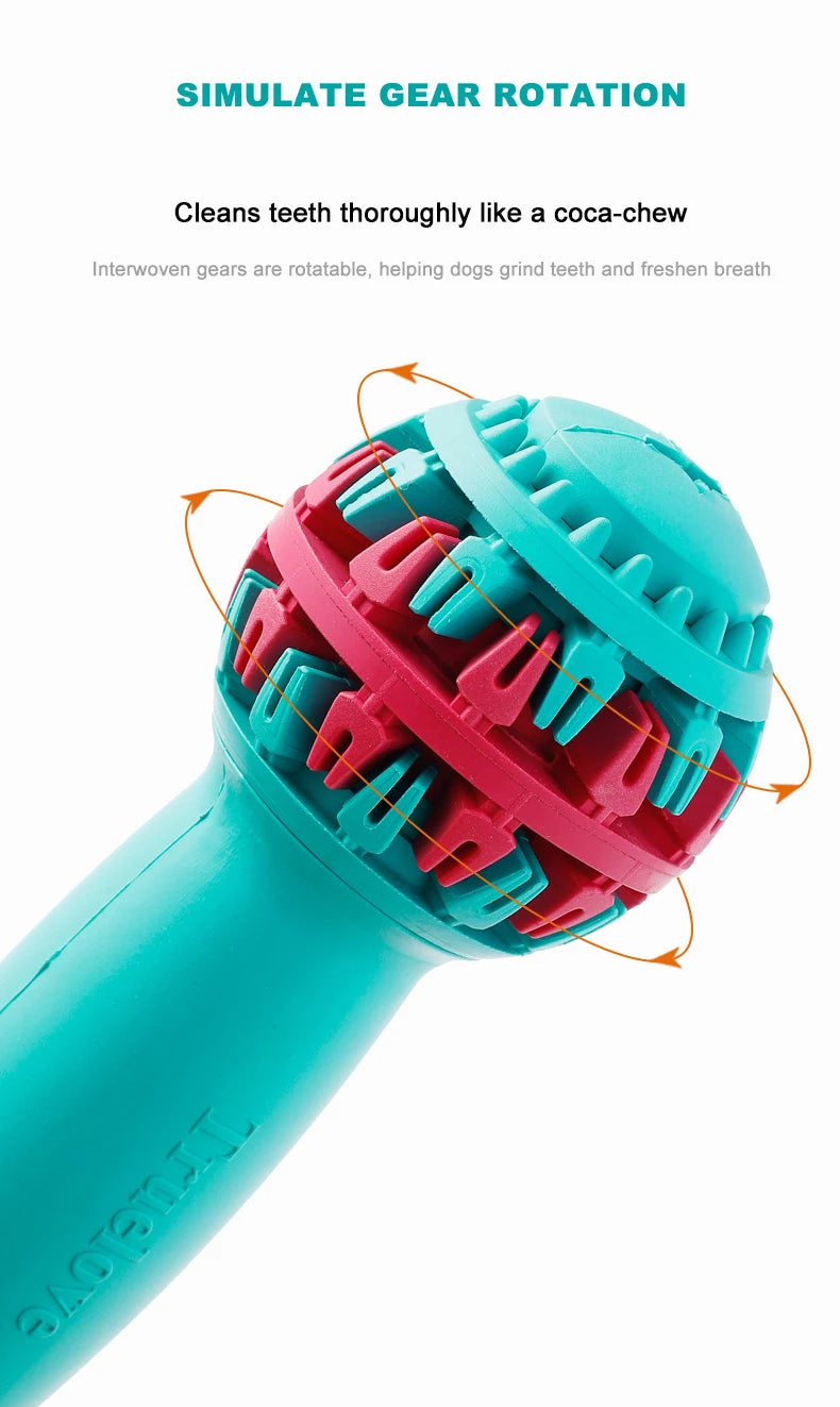 Durable Leak-Proof Treat Dispenser Dog Toy Dumbbell Slow Feeder - My Pet Serenity