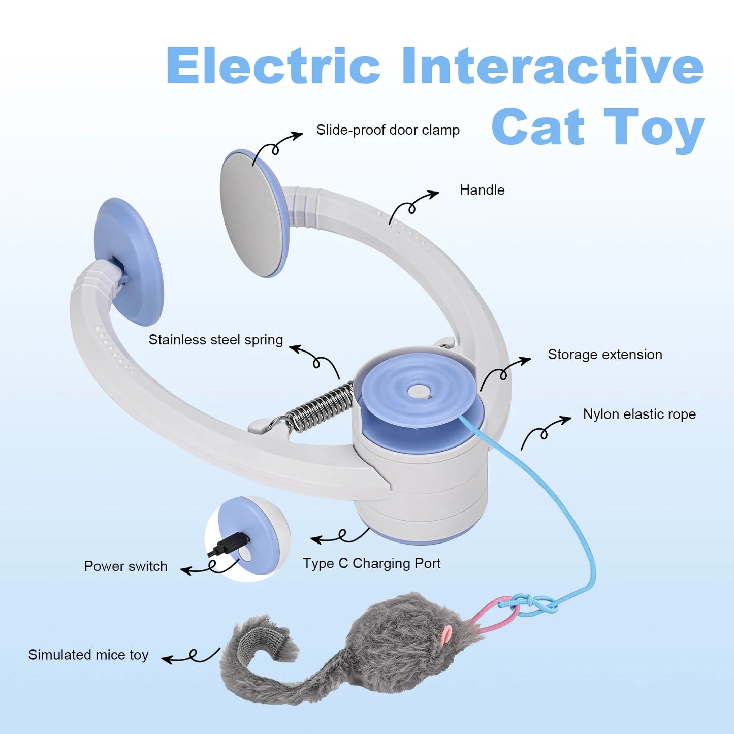 USB Rechargeable Cat Toy: Electric Door-Hanging Interactive Toy - My Pet Serenity