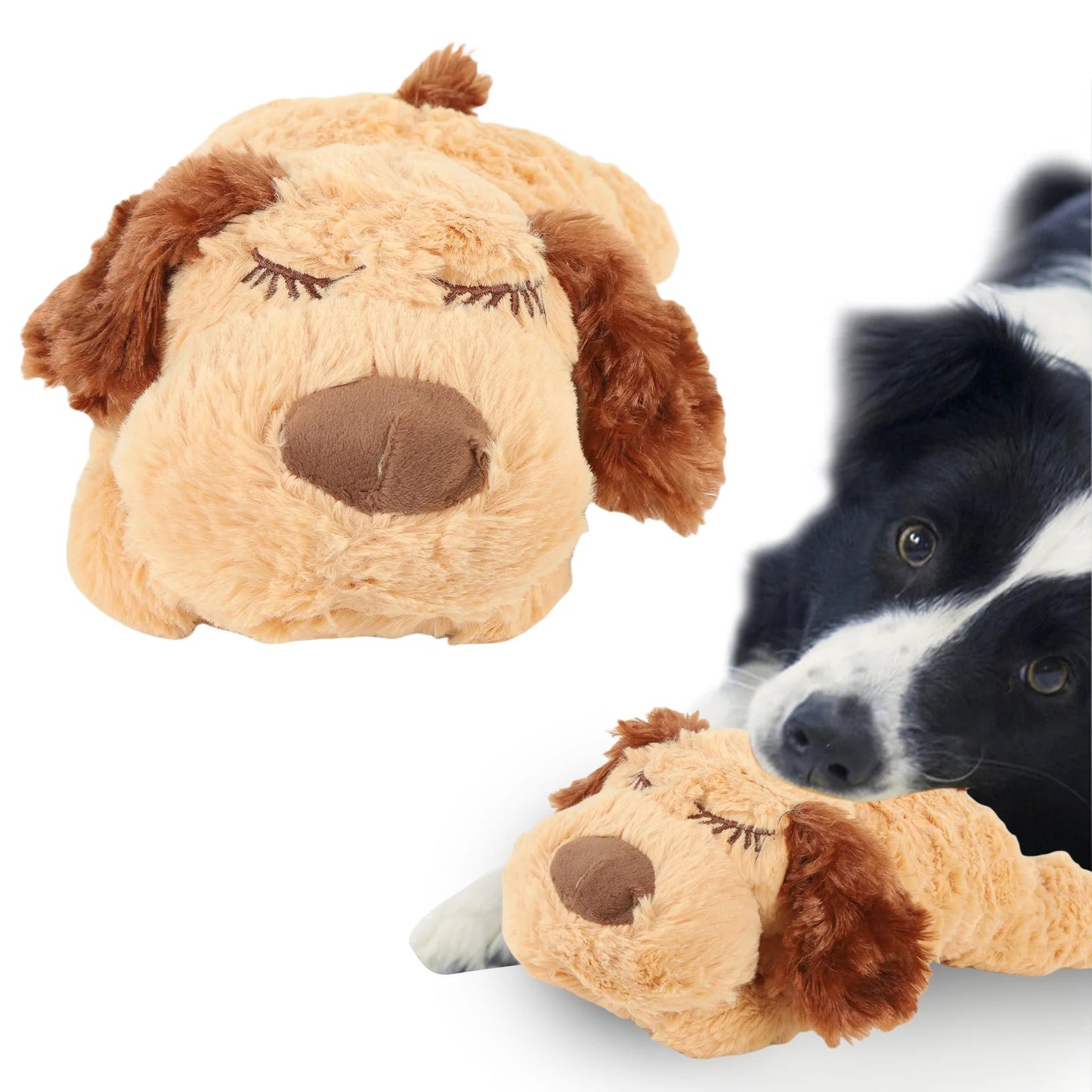 Heartbeat Puppy Toy: Interactive Plush Heartbeat Calming Aid for Pets - My Pet Serenity