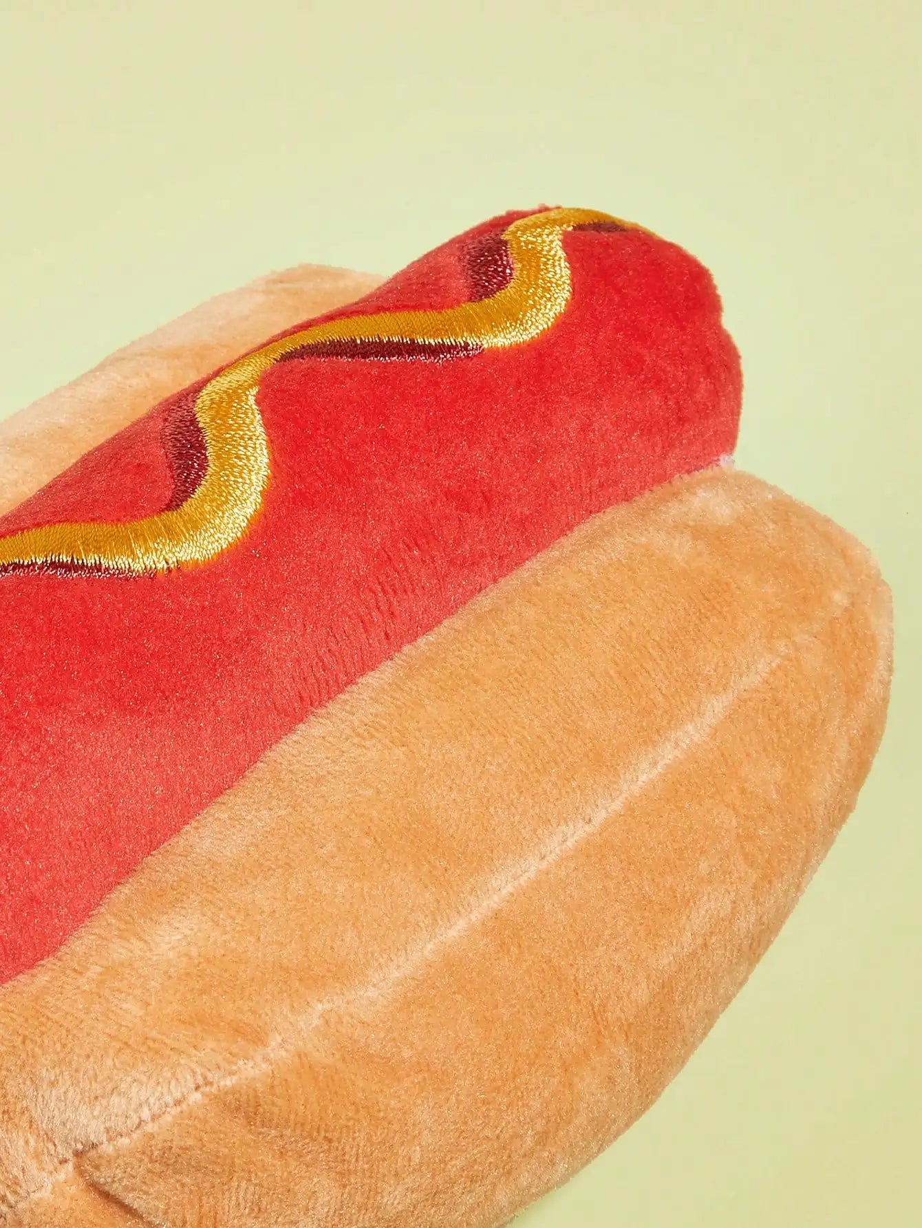 Dog Chew Toy Plush Squeaky Hot Dog Design Durable Interactive Teething Toy - My Pet Serenity