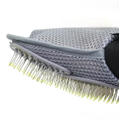 Pet grooming glove for cats and dogs - deshedding fur remover, massage - My Pet Serenity