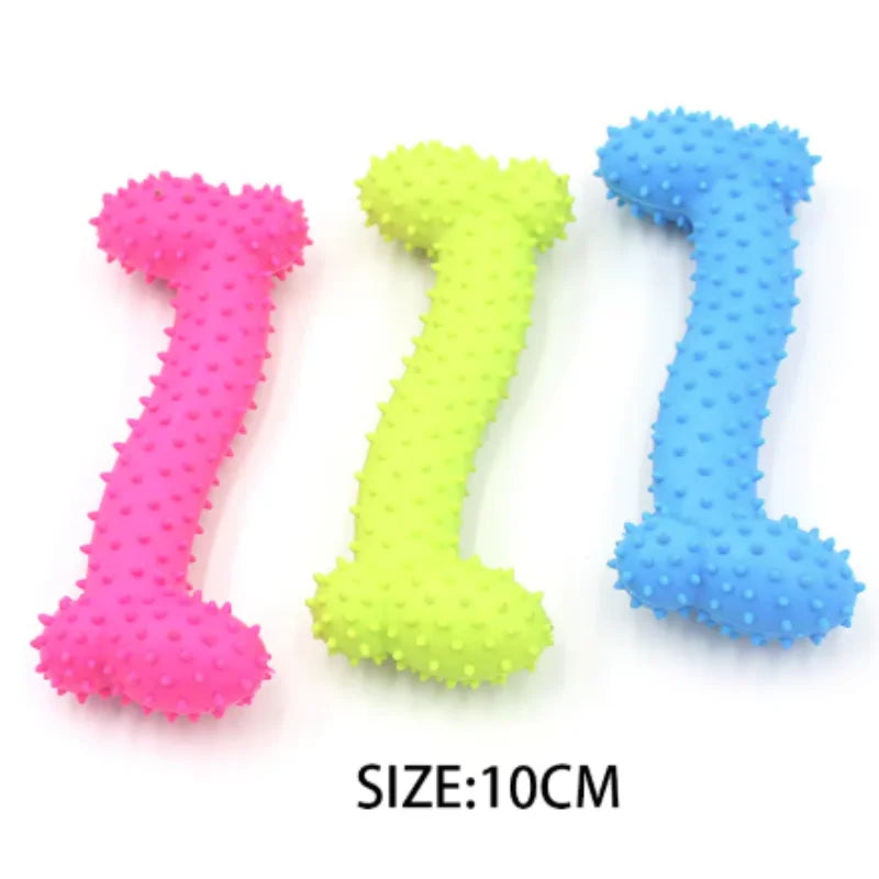 Soft Rubber Bone Chew Toy for Small Dogs - Bite-Resistant Teeth - My Pet Serenity