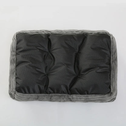 Square Plush Dog Cat Bed - Medium/Small Calming Kennel Sofa Cushion - My Pet Serenity