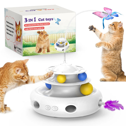 Rechargeable USB Cat Laser Toy - Interactive Indoor Puzzle Feather - My Pet Serenity