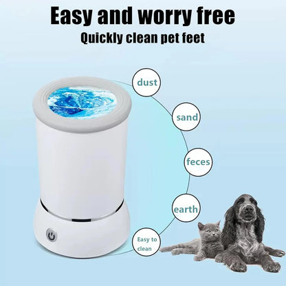 USB Rechargeable Dog Paw Cleaner Cup for Bathing and Foot Cleaning - My Pet Serenity