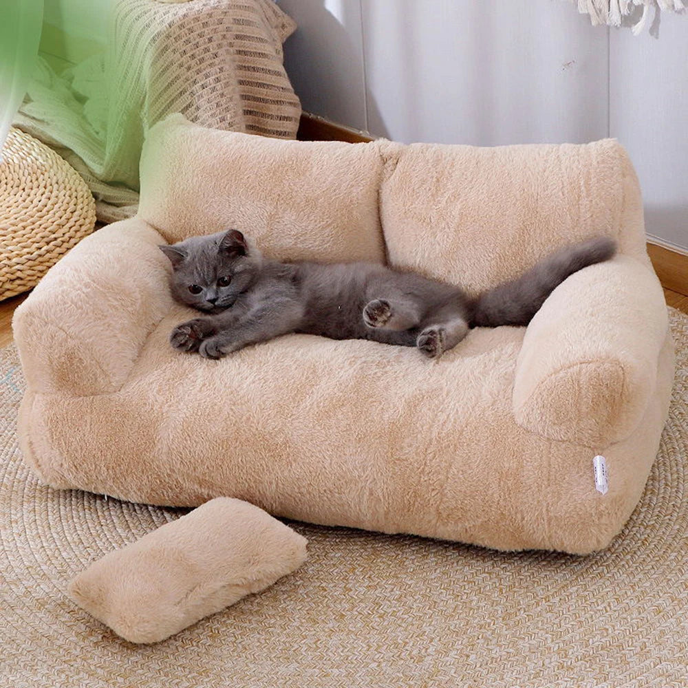 Detachable Washable Pet Sofa for Cats and Dogs - All-Season Soft Couch - My Pet Serenity