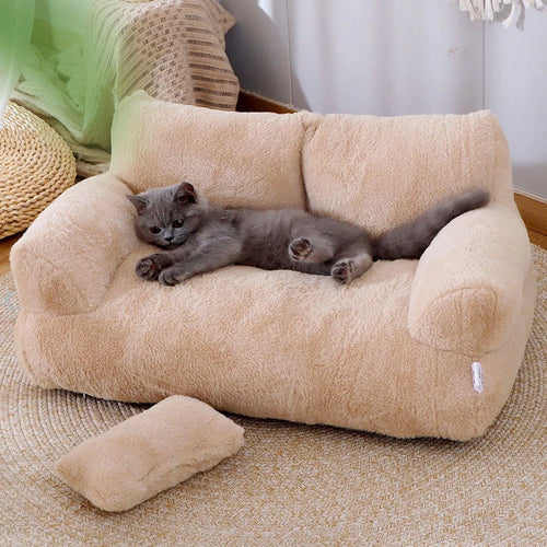 Detachable Washable Pet Sofa for Cats and Dogs - All-Season Soft Couch - My Pet Serenity