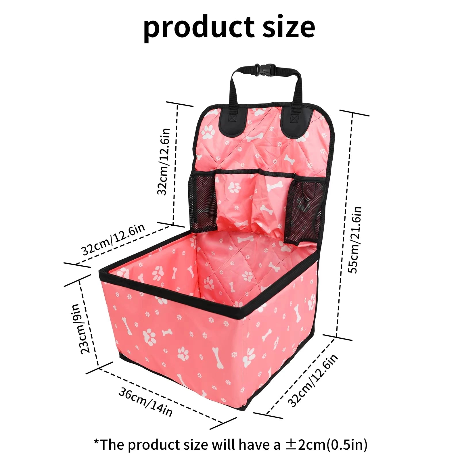 Dog Car Booster Seat with Storage Pockets for Small/Medium Dogs - My Pet Serenity