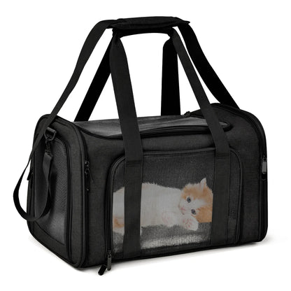 Collapsible Cat & Dog Carrier for Small/Medium Pets up to 15 lbs - My Pet Serenity