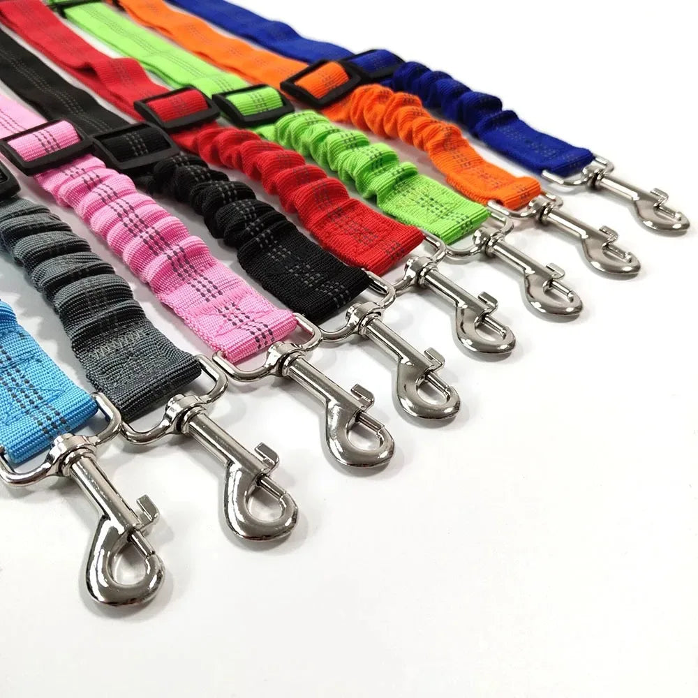 Reflective Dog Car Seat Belt - Adjustable Durable Nylon with Bungee - My Pet Serenity