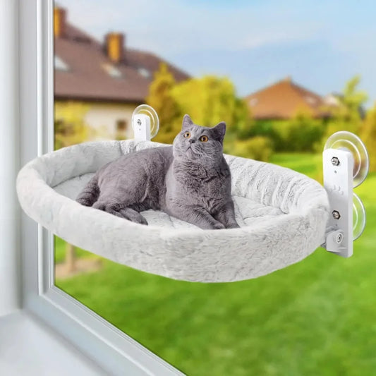 Cat Window Hammock with Suction Cups for Sunlit Window Seat - My Pet Serenity